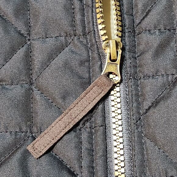 🇬🇪🔹️Anthropologie G.H. Bass Black Quilted Zippered Jacket Large - Picture 7 of 11